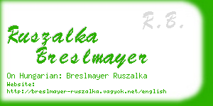 ruszalka breslmayer business card